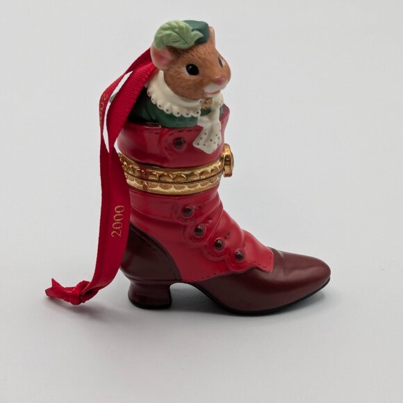 Hallmark Keepsake Fashion Afoot 2000, 1st in Series, Porcelain Hinged Box - Picture 3 of 11